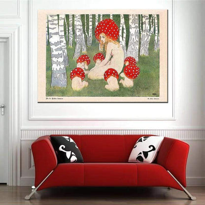 Mother Mushroom och hennes barn Affisch | Veska
