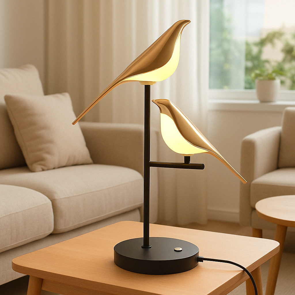 MrBird Bordslampa – Charmig Dekorativ Fågelformad Lampa med Mjuk LED-ljus | Veska