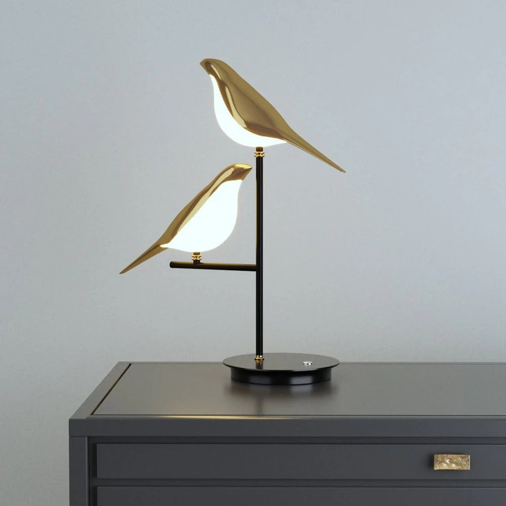 MrBird Bordslampa – Charmig Dekorativ Fågelformad Lampa med Mjuk LED-ljus | Veska