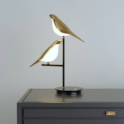 MrBird Bordslampa – Charmig Dekorativ Fågelformad Lampa med Mjuk LED-ljus | Veska