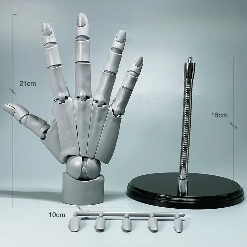 Multi-Pose Teckning Skulptur Konst Hand Modell | Veska Grå