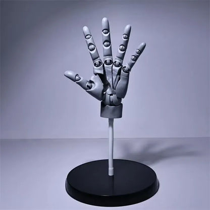 Multi-Pose Teckning Skulptur Konst Hand Modell | Veska Vänster-hand-Grå