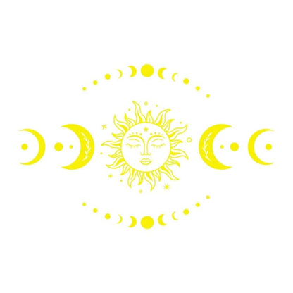 Mystiska Sol- och Månstickers | Veska Gul