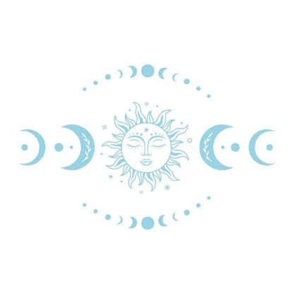 Mystiska Sol- och Månstickers | Veska Himmelsblå