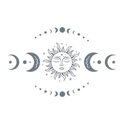 Mystiska Sol- och Månstickers | Veska Mörkgrå