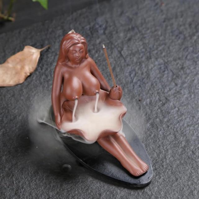Naked Lady Rökelsehållare | Veska Med bas