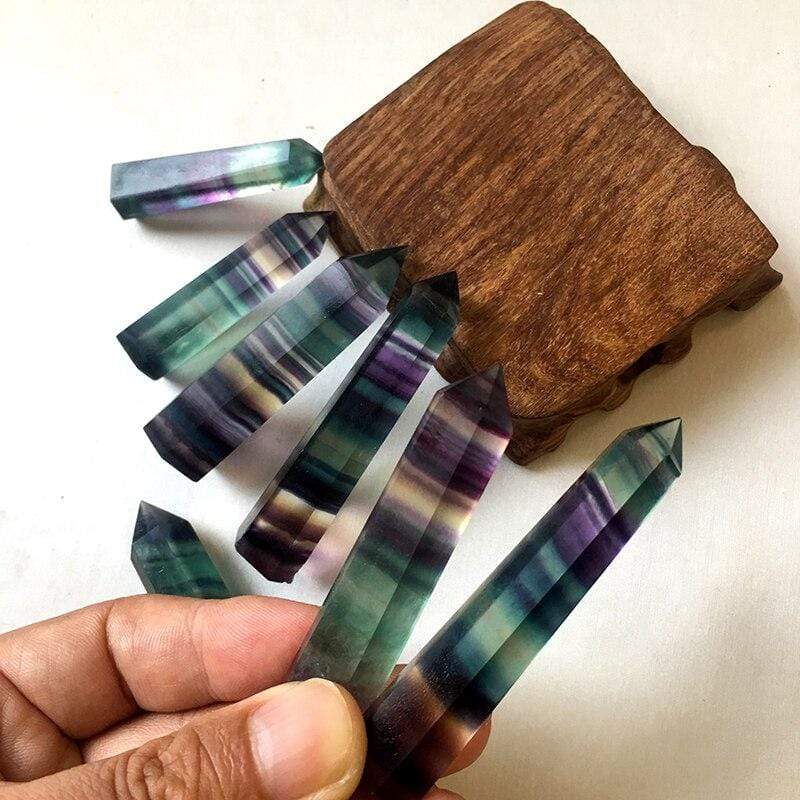 Naturlig Fluorite Läkande Kristall | Veska