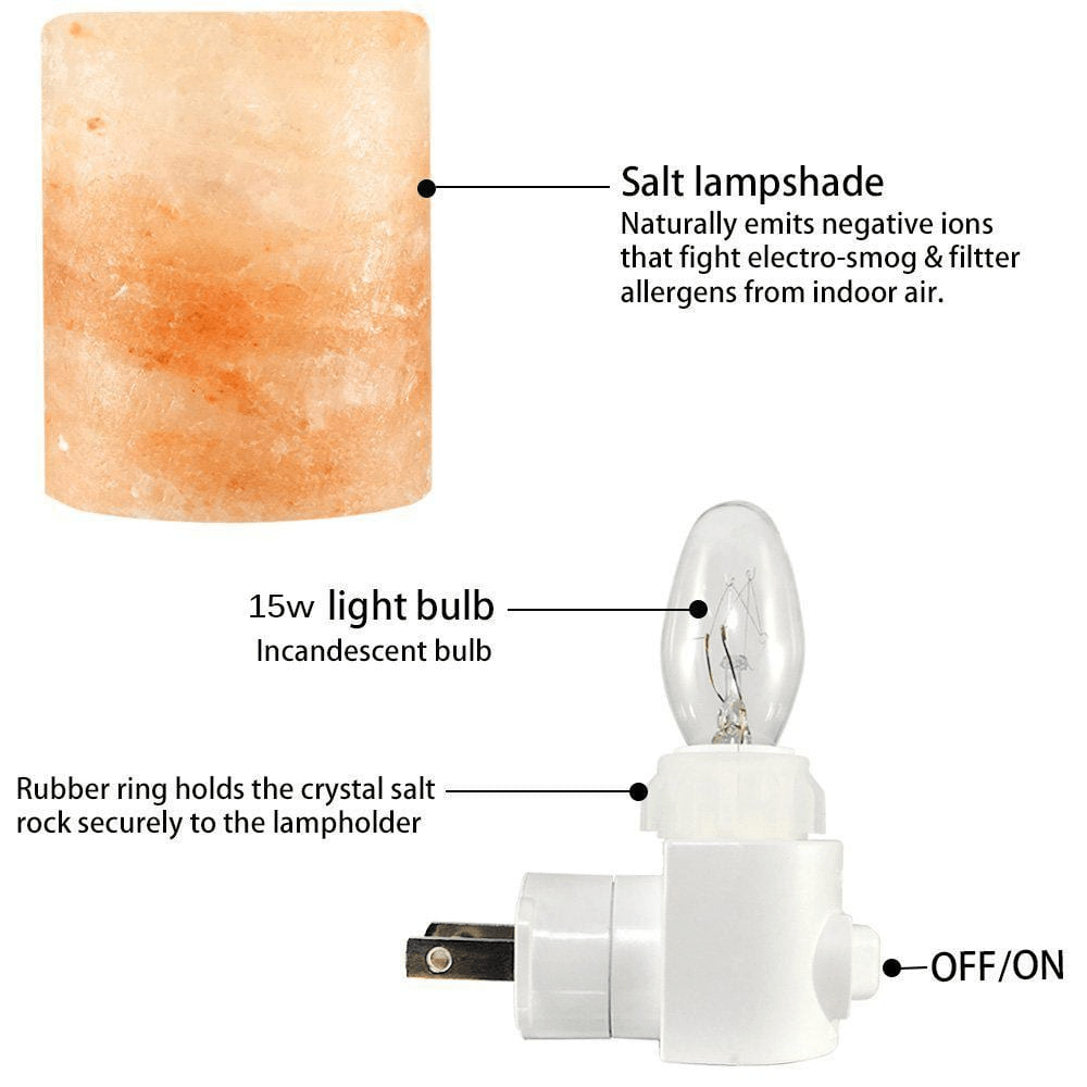 Naturlig Kristall Himalaya Salt Nattlampa | Veska