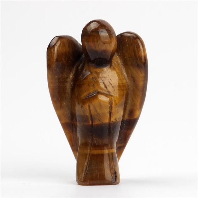 Naturlig Kristall Skyddsängel Skulptur | Veska Tiger eye