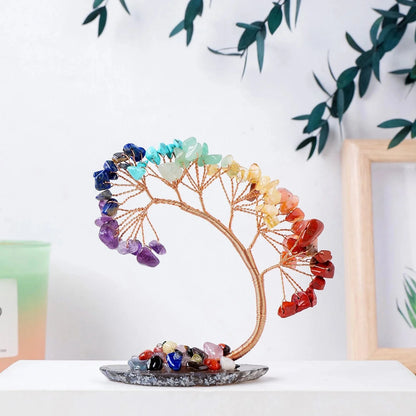 Naturlig Krysopras Lyckoträd | Veska Multi-stone