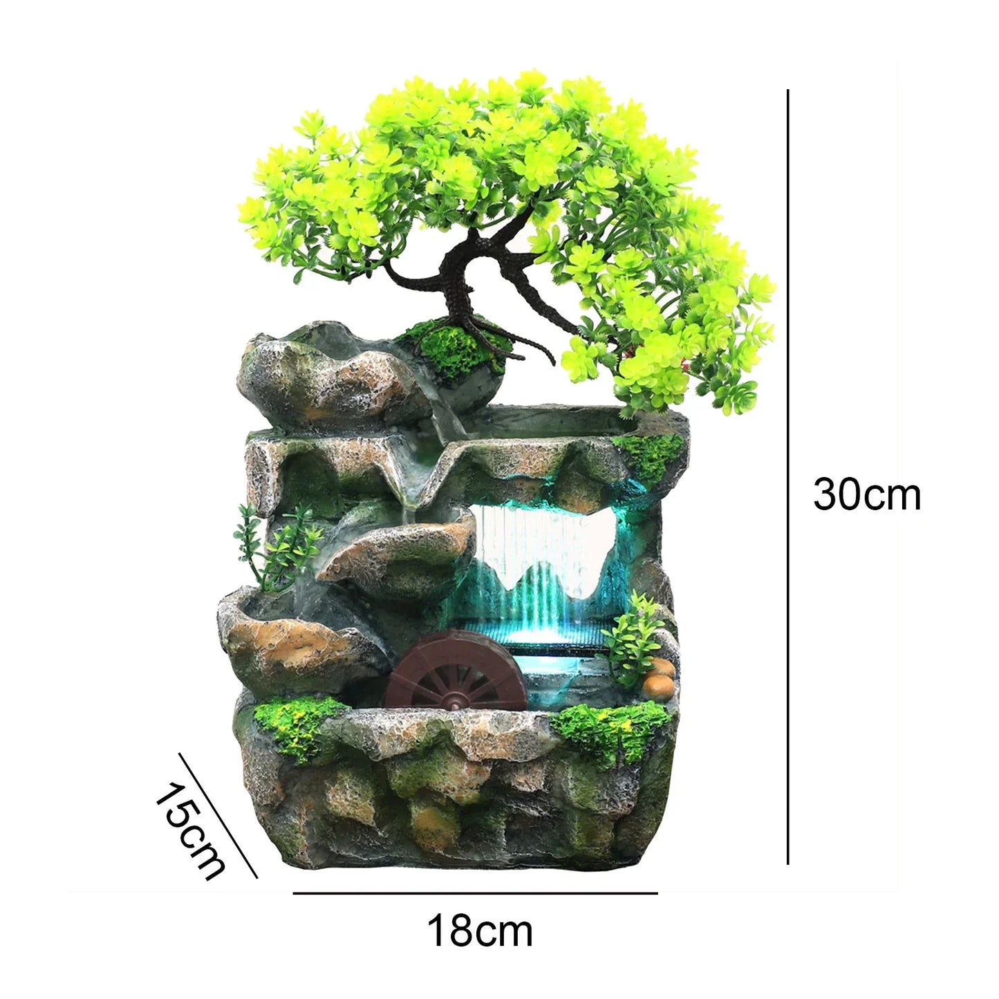 Naturlig Mini Träd Vattenfall Skrivbord Fontän | Veska