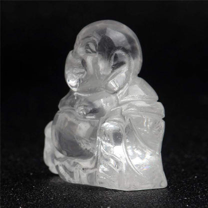 Naturlig Sten Snidad Buddha Figurine | Veska