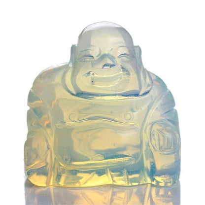 Naturlig Sten Snidad Buddha Figurine | Veska Opal