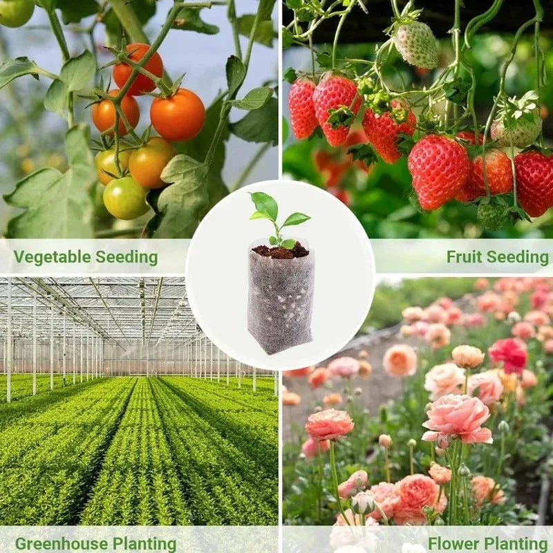 Nedbrytbara fröplantspåsar Nonwoven tyg plantskola fröplantspottar | Veska
