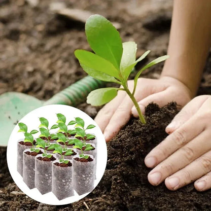 Nedbrytbara fröplantspåsar Nonwoven tyg plantskola fröplantspottar | Veska L (4.7 × 5.9")