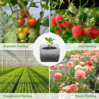 Nedbrytbara fröplantspåsar Nonwoven tyg plantskola fröplantspottar | Veska