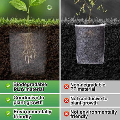 Nedbrytbara fröplantspåsar Nonwoven tyg plantskola fröplantspottar | Veska