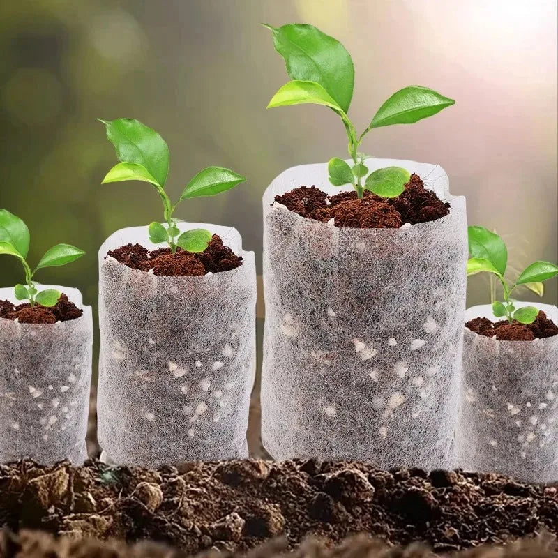 Nedbrytbara fröplantspåsar Nonwoven tyg plantskola fröplantspottar | Veska