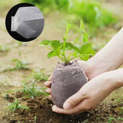 Nedbrytbara fröplantspåsar Nonwoven tyg plantskola fröplantspottar | Veska