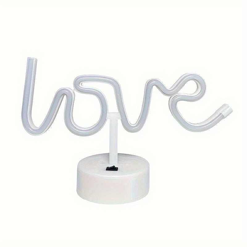 NeonLove Lampa – Belyst Neon Bordslampa för Fester Veska