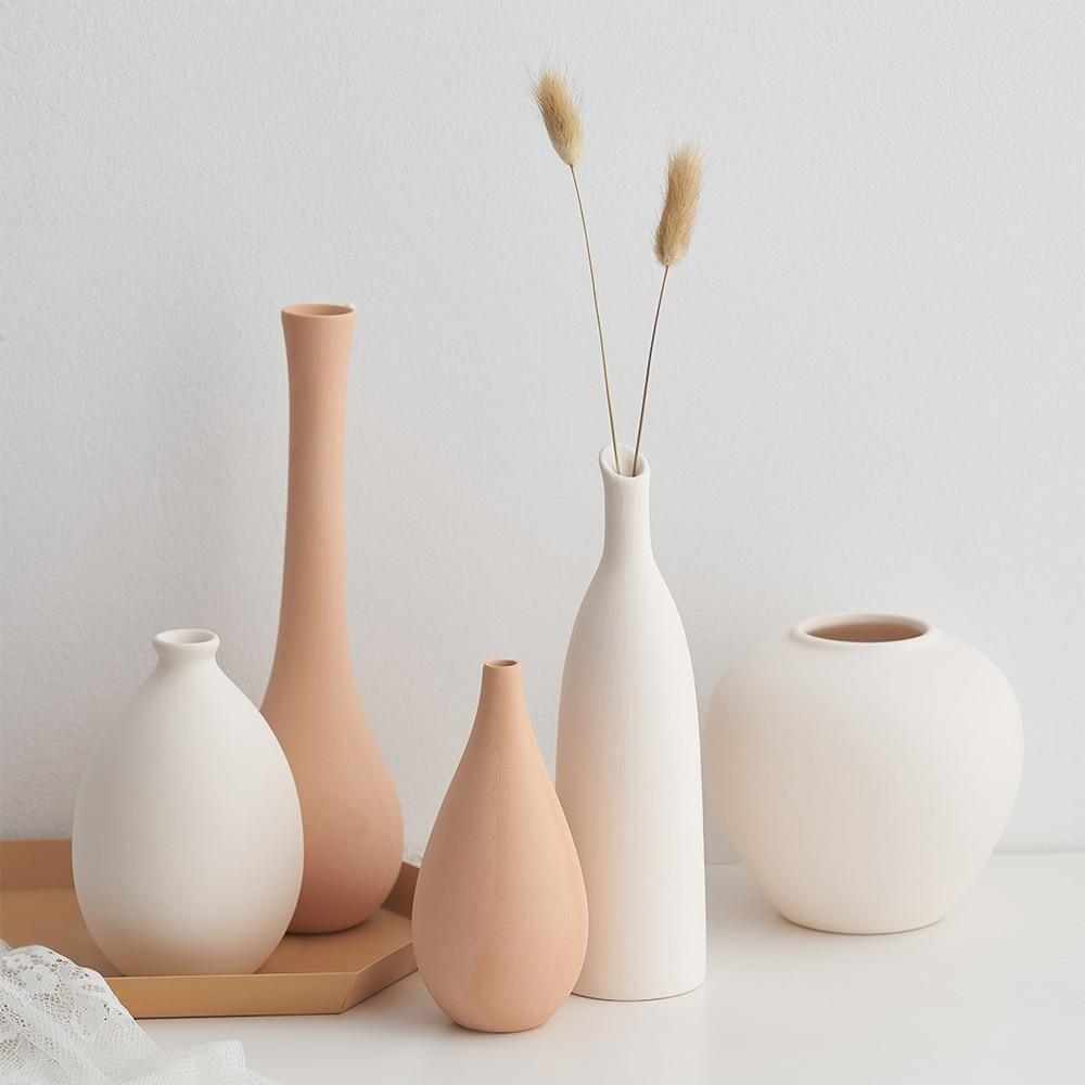 Neutrala keramiska vaser | Veska Rosé
