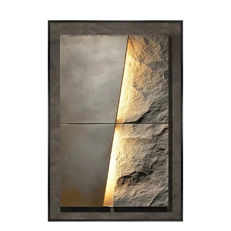 New Rock Texture Led Porcelain Vägglampa | Veska A