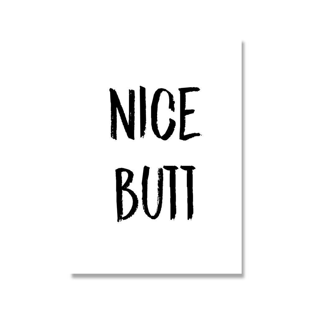 Nice Butt Badrum Väggposter | Veska 60x80cm Ingen ram