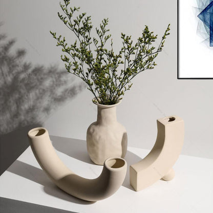 Nordic Art Elegant Blomster Keramisk Vaso | Veska