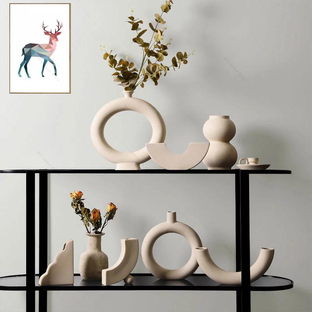 Nordic Art Elegant Blomster Keramisk Vaso | Veska