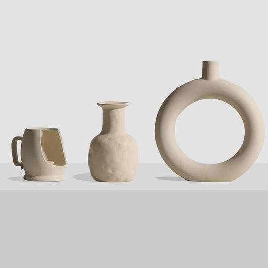 Nordic Art Elegant Blomster Keramisk Vaso | Veska typ01