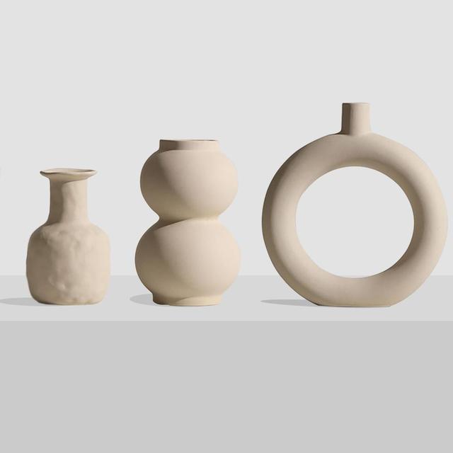 Nordic Art Elegant Blomster Keramisk Vaso | Veska typ03