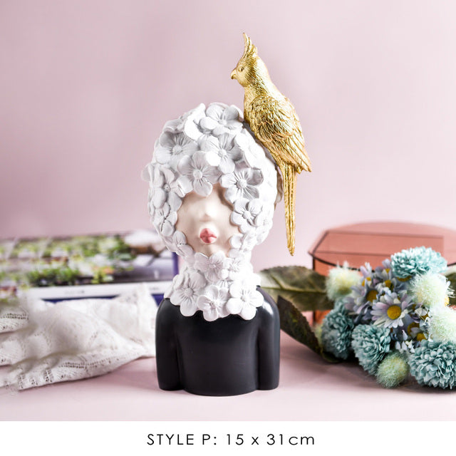 Nordic Bubble Bow-Knot Flicka Skulptur Heminredning | Veska P