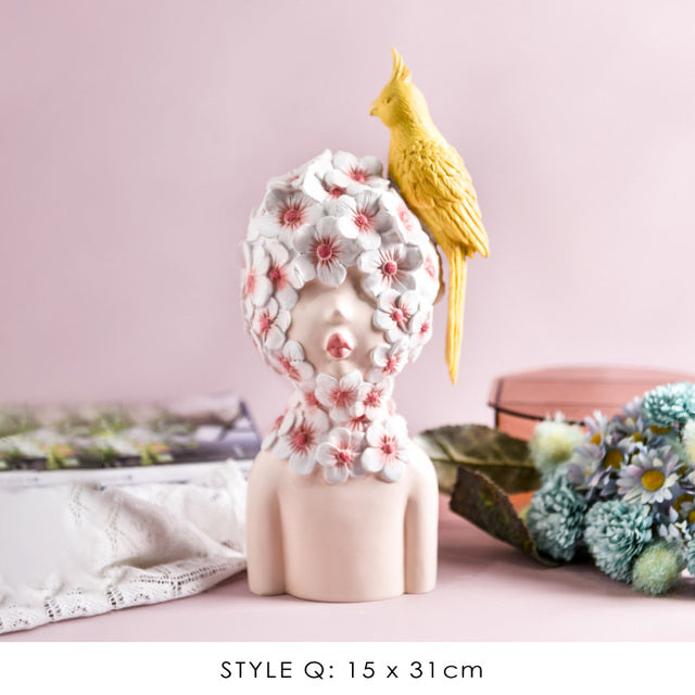 Nordic Bubble Bow-Knot Flicka Skulptur Heminredning | Veska Q