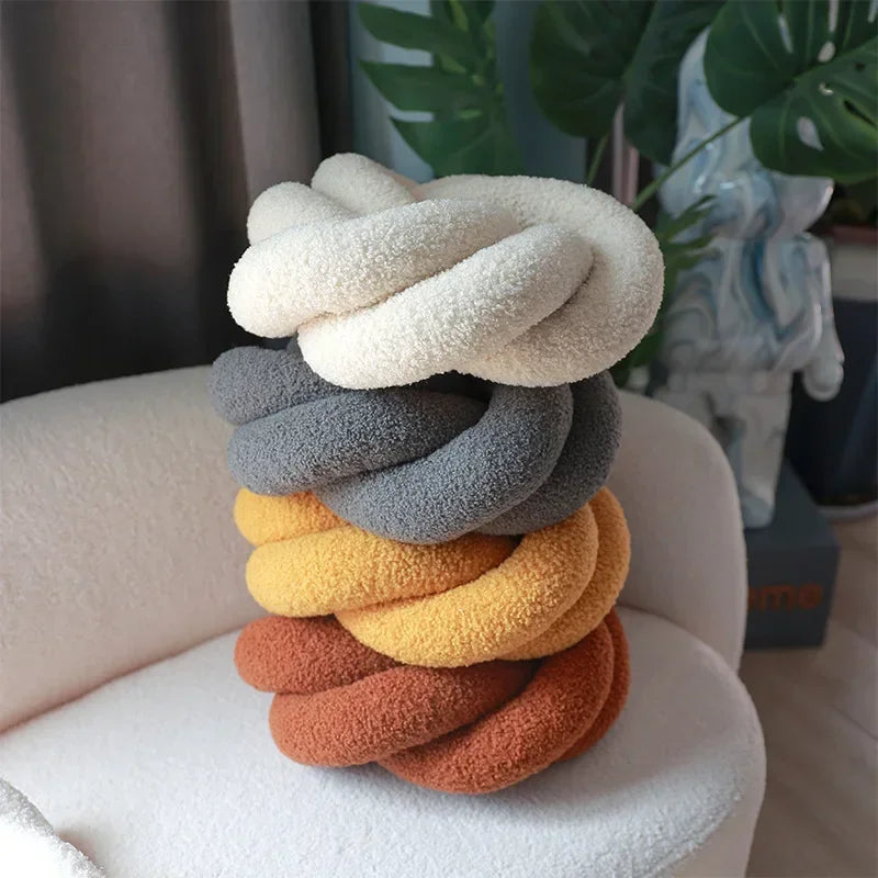Nordic Cotton Boucle Knot Pillow | Veska