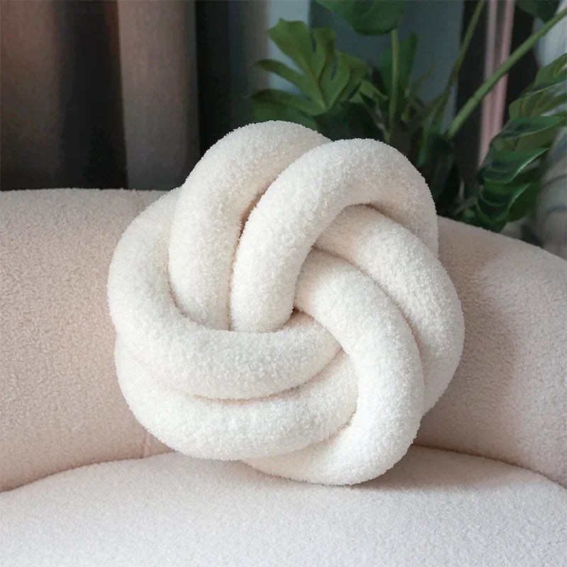 Nordic Cotton Boucle Knot Pillow | Veska