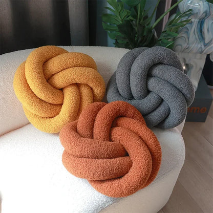 Nordic Cotton Boucle Knot Pillow | Veska