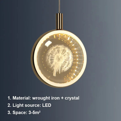 Nordic Crystal Halo Pendel Ljuskälla | Veska