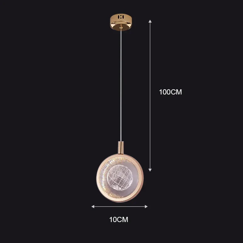 Nordic Crystal Halo Pendel Ljuskälla | Veska D Earth
