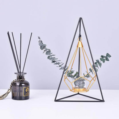 Nordic Gold Geometrisk Metall Candle Holder | Veska