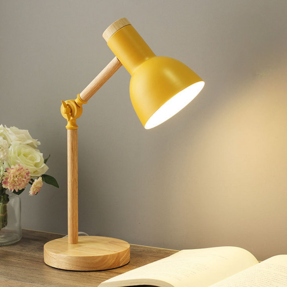 Nordic Iron Wood LED Bordslampa | Veska Amber Grain
