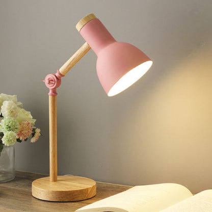 Nordic Iron Wood LED Bordslampa | Veska Blush Timber