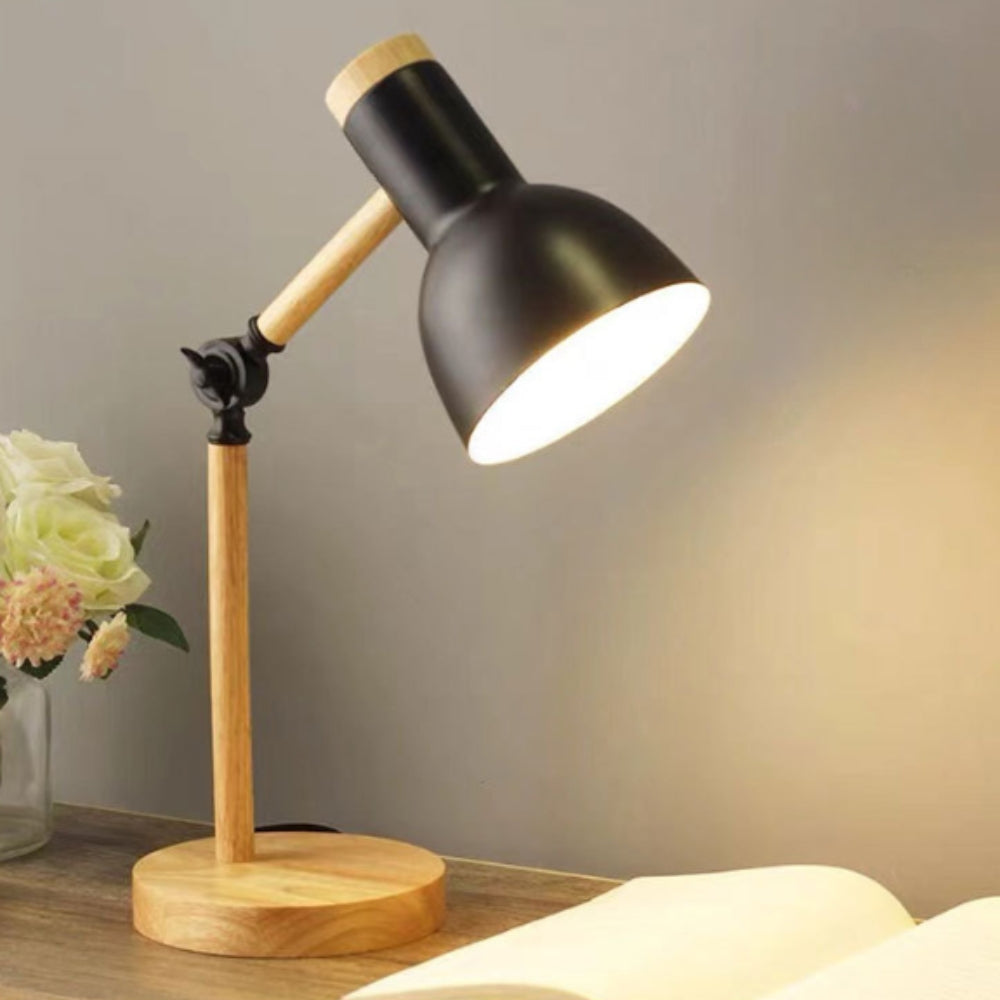 Nordic Iron Wood LED Bordslampa | Veska Midnattsask