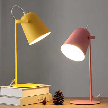 Nordic Macaron Färg Kreativ Järnkärl Design Lampa Bordslampa | Veska