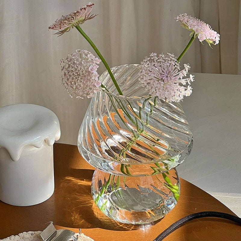 Nordic Randig Glasvas | Veska Klar