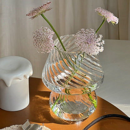 Nordic Randig Glasvas | Veska Klar