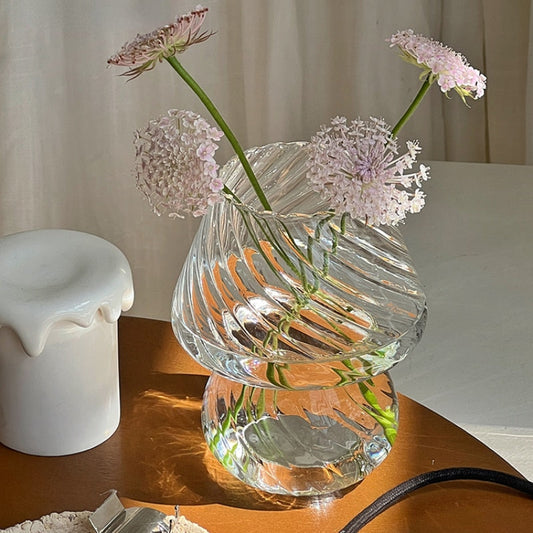 Nordic Randig Glasvas | Veska Klar