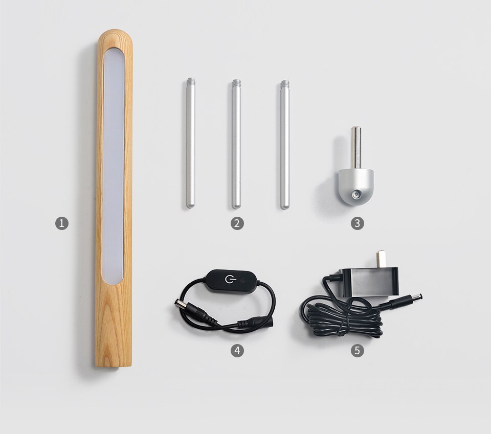 Nordic Sky Minimalist Träskrivbordslampa | Veska