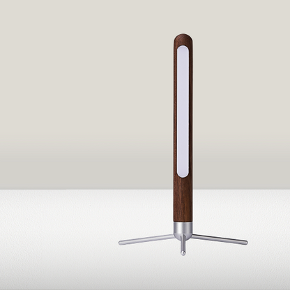 Nordic Sky Minimalist Träskrivbordslampa | Veska liten valnöt lampskärm