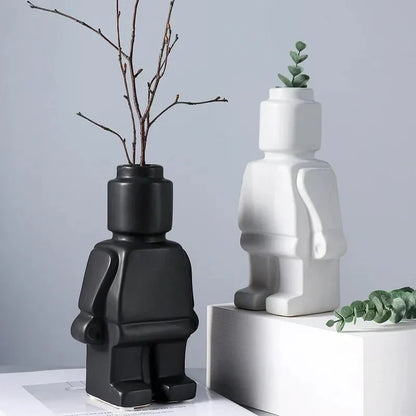 NordicCharm Modern Keramisk Robotvas för en Lekfull Accent | Veska