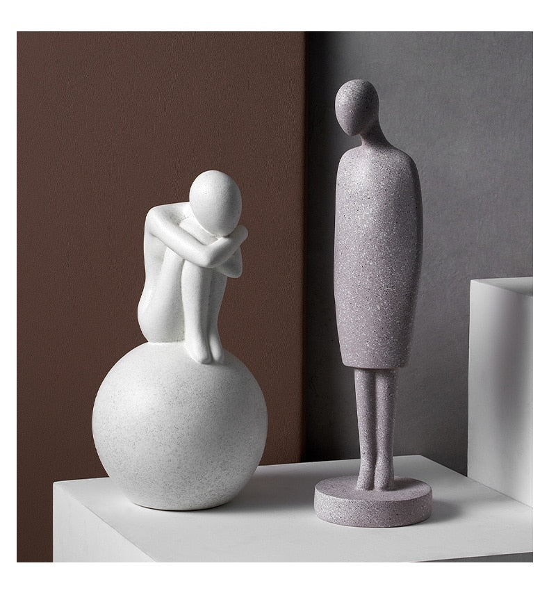 Nordisk Abstrakt Tänkarresin Skulptur | Veska